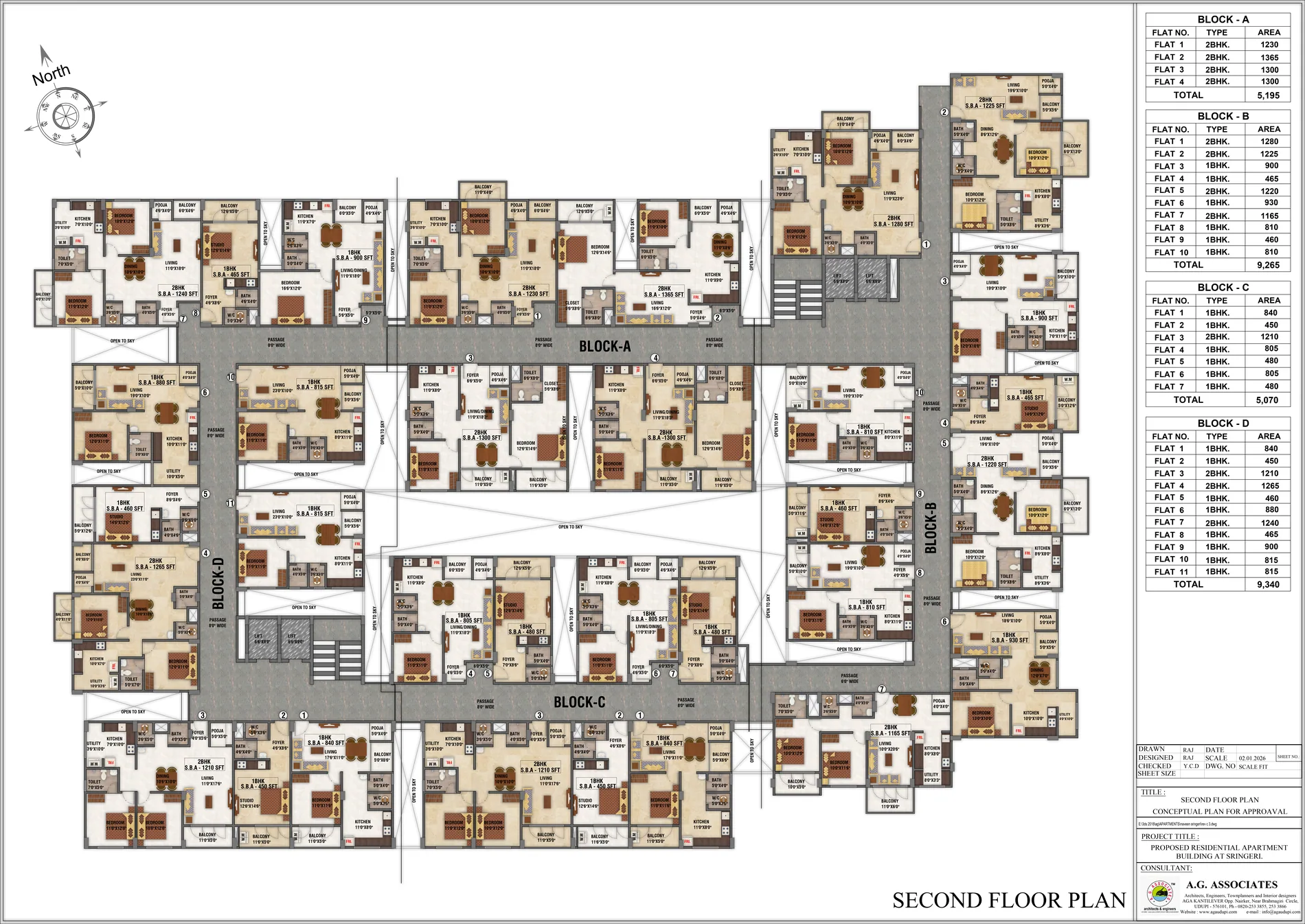 Second floor plan of the Vani Vilasa apartment community